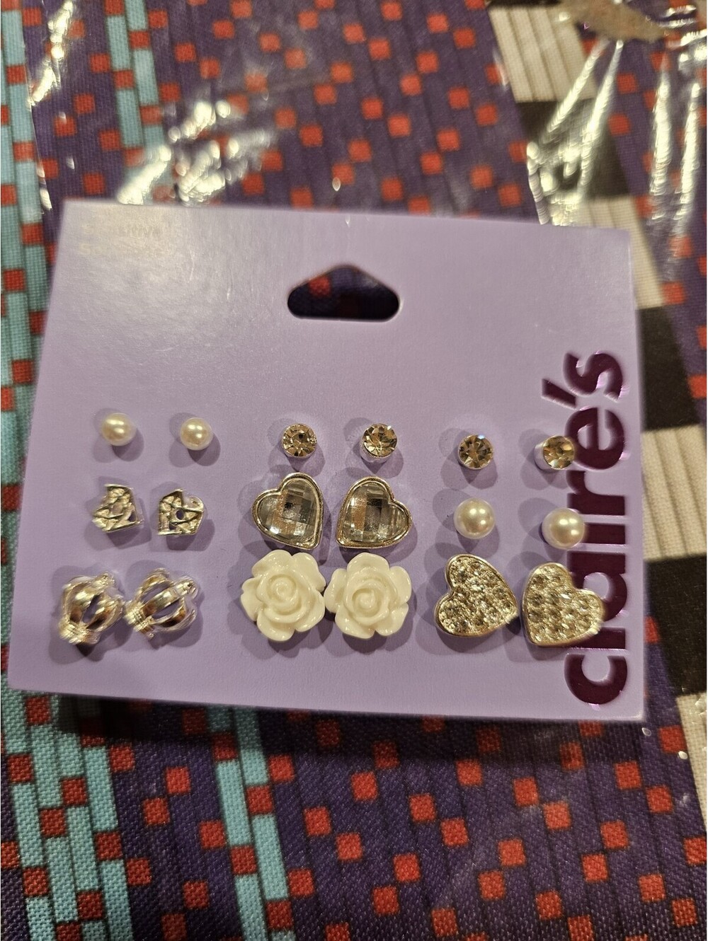 Claire's Sensitive Solutions 9 Pc Silver Earrings Stack Set